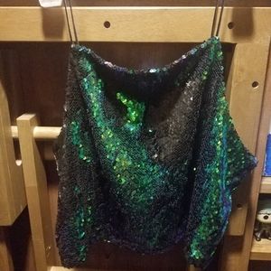 Mermaid sequined crop top